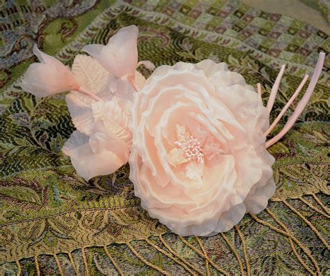 silk flower brooch